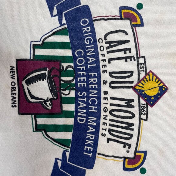 XL Vintage Café du Monde New Orleans Lee Crewneck - Picture 5 of 7